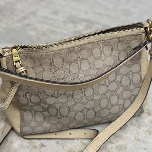 Coach Beige Signature Crossbody Bag
